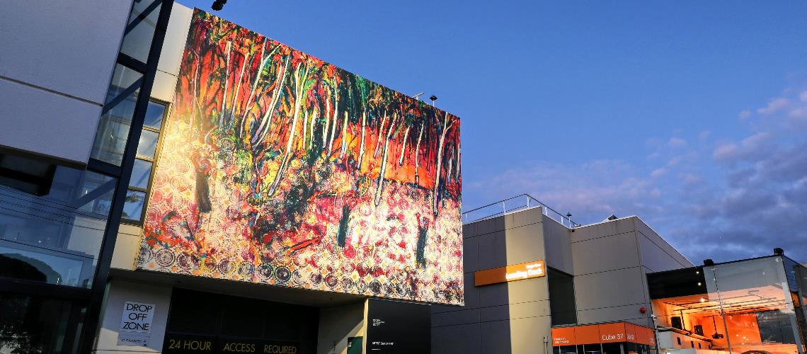 Salt Landscape by Peter Biram lights up Davey St Frankston Arts Centre