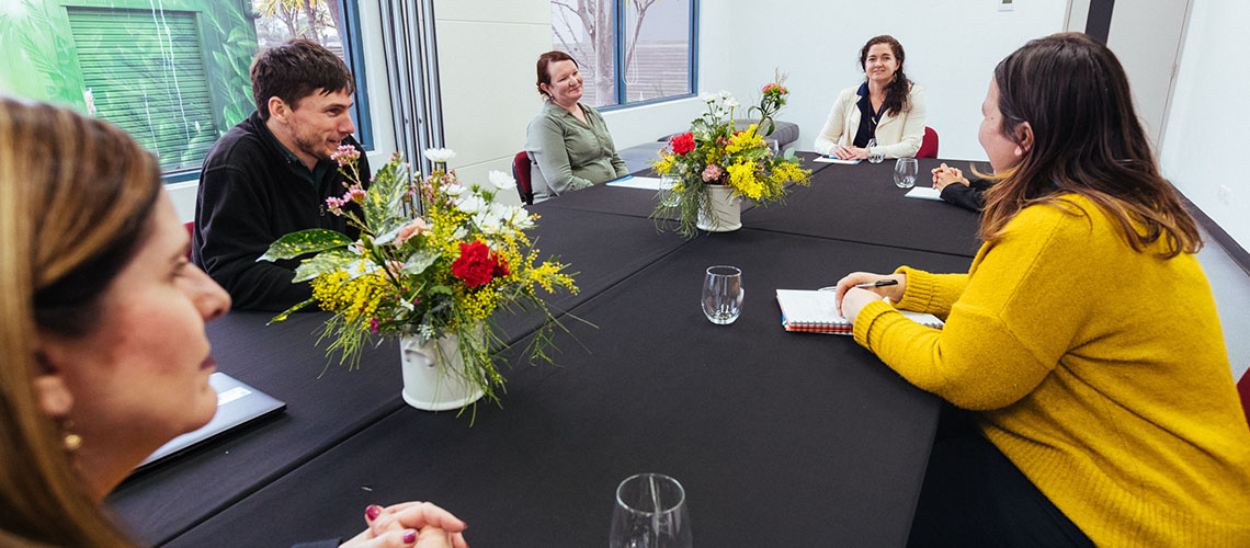 Meetings in the labs at Cube 37 Frankston Arts Centre