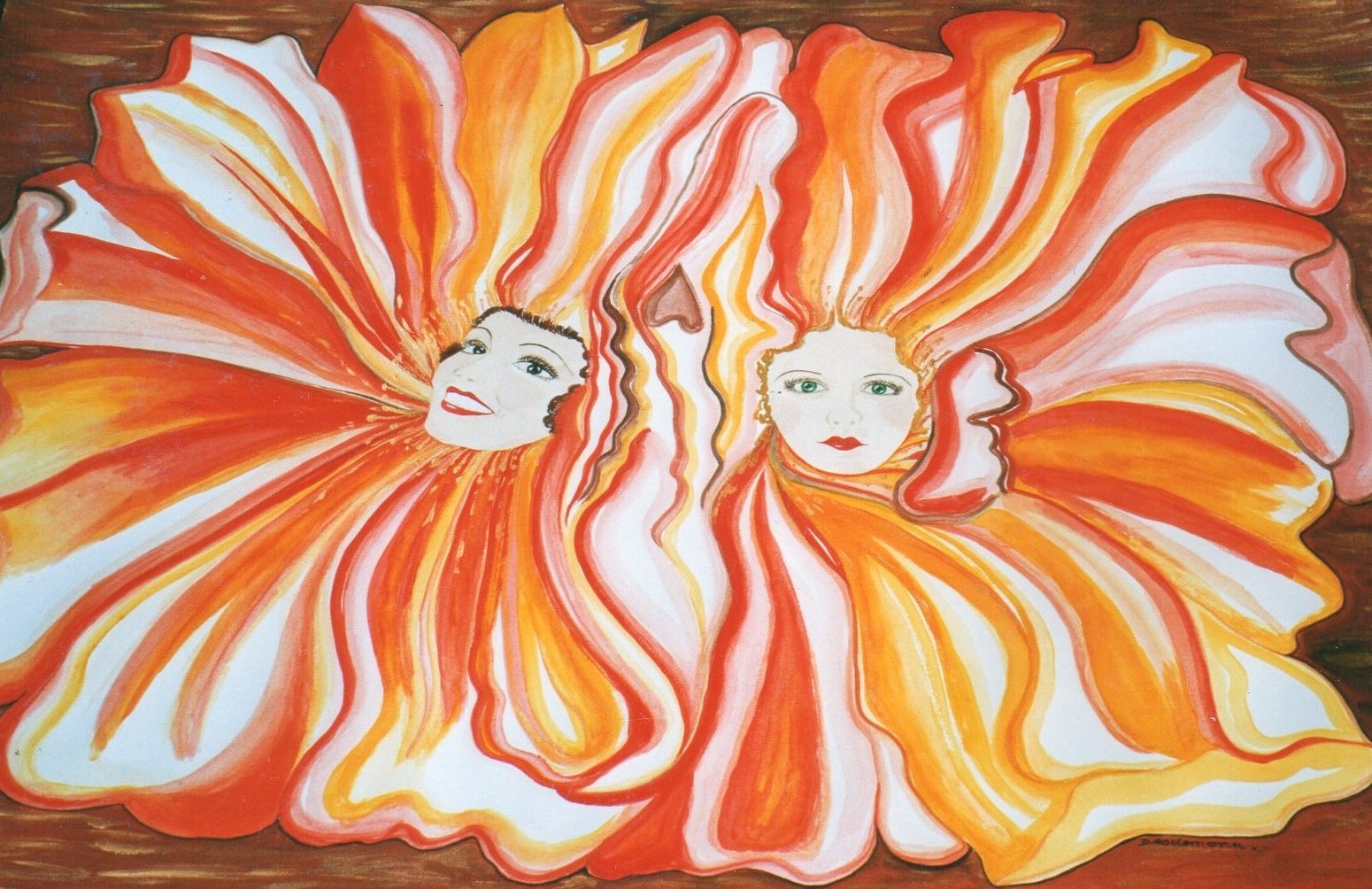Susie Mason Poppy Faces in Orange local artist spotlight Frankston Arts Centre