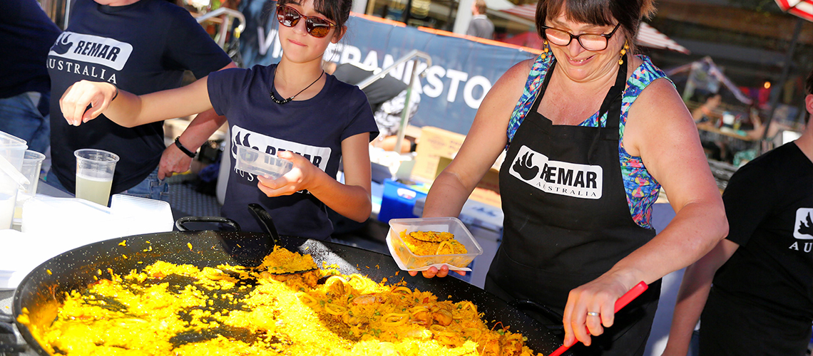 Paella at Ventana Fiesta at Frankston Arts Centre