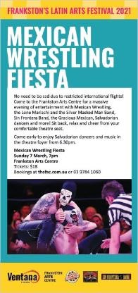 Ventana Mexican Wrestling Fiesta 2021 Brochure Cover Frankston Arts Centre